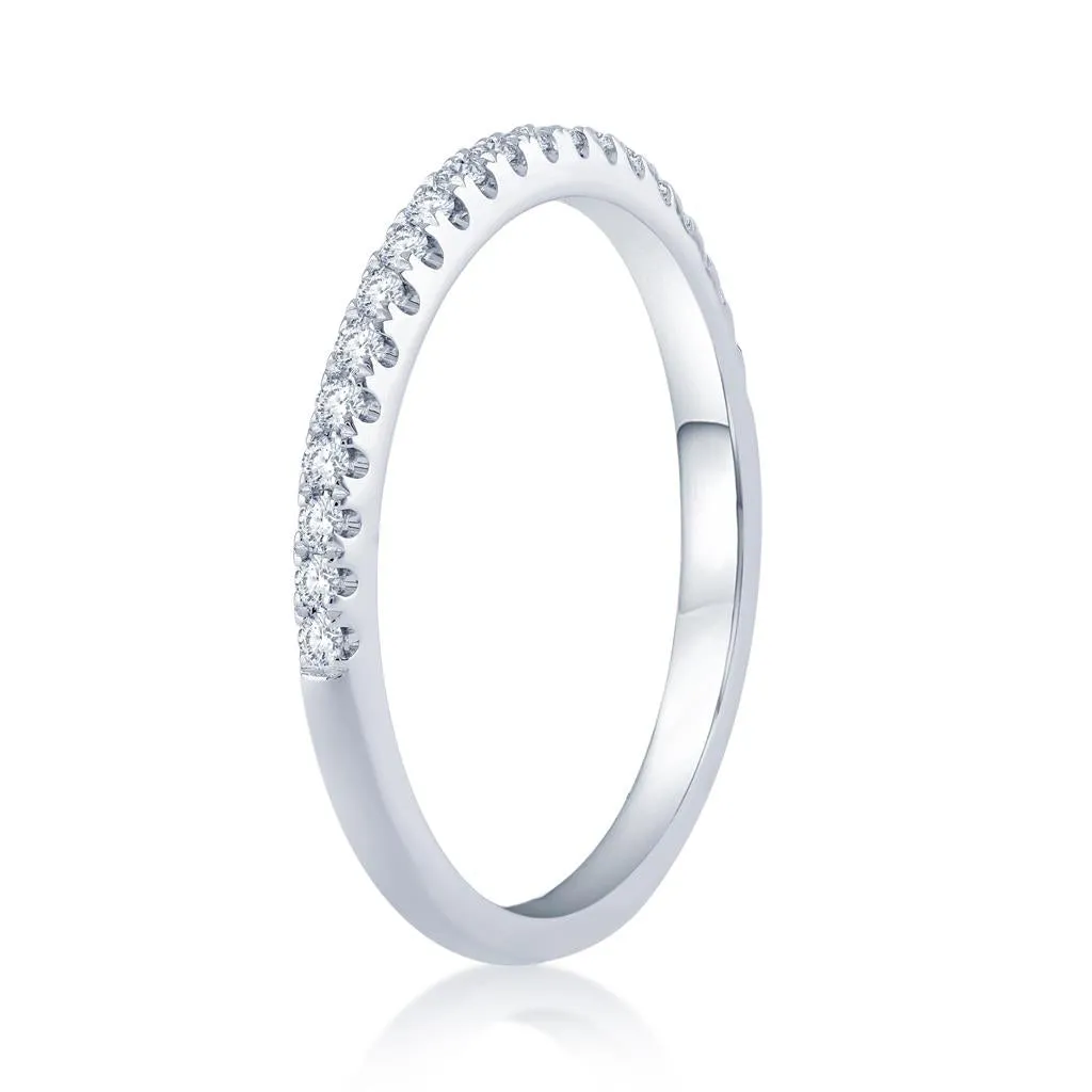 0.16ctw Round Lab-Grown Diamond Band - White Gold