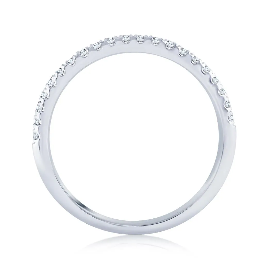 0.16ctw Round Lab-Grown Diamond Band - White Gold