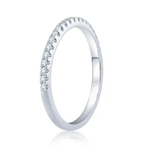 0.16ctw Round Lab-Grown Diamond Band - White Gold