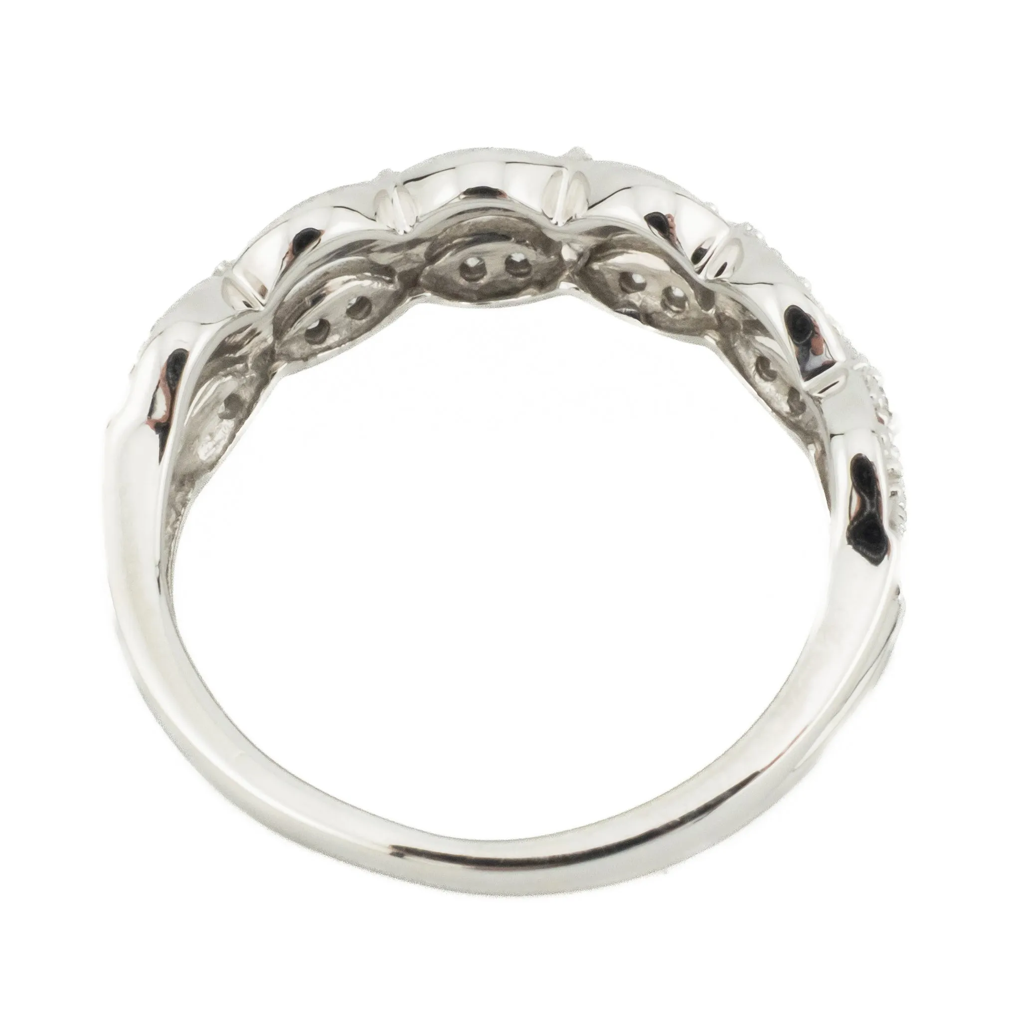 0.30ctw Diamond Accented Lady's Wedding Band in 10K White Gold - Size 6.5
