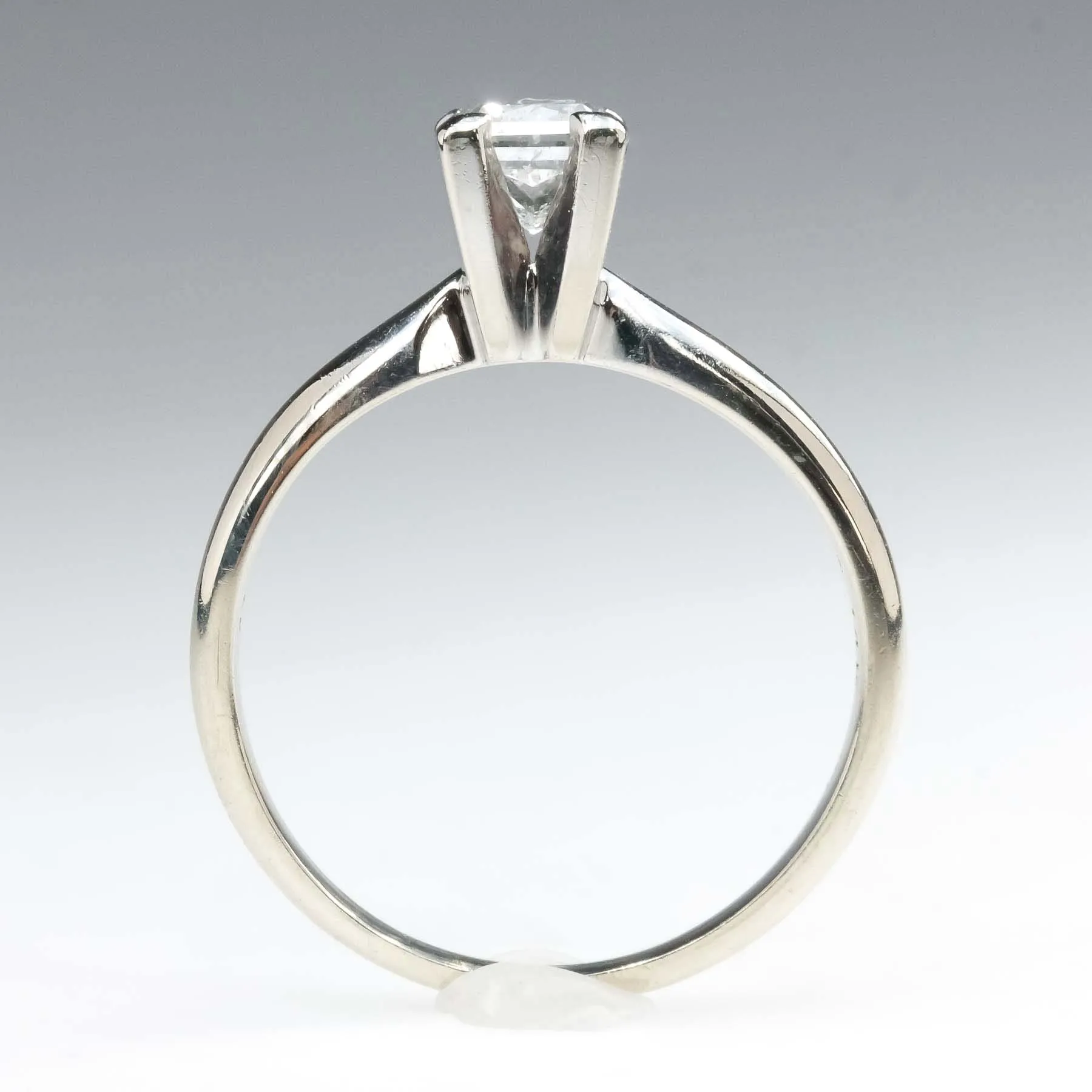 0.47ct Princess Diamond Solitaire Engagement Ring in 14K White Gold
