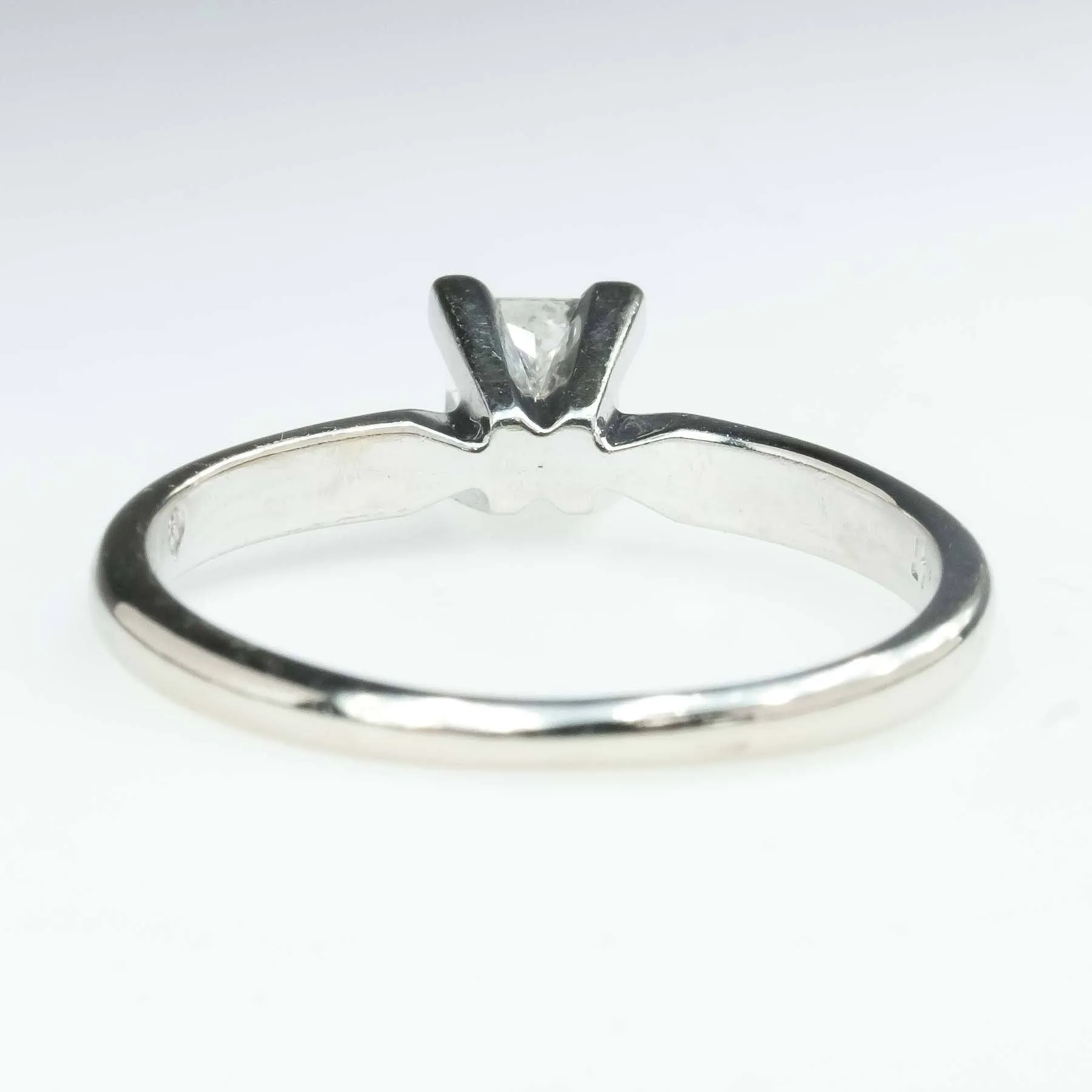 0.47ct Princess Diamond Solitaire Engagement Ring in 14K White Gold