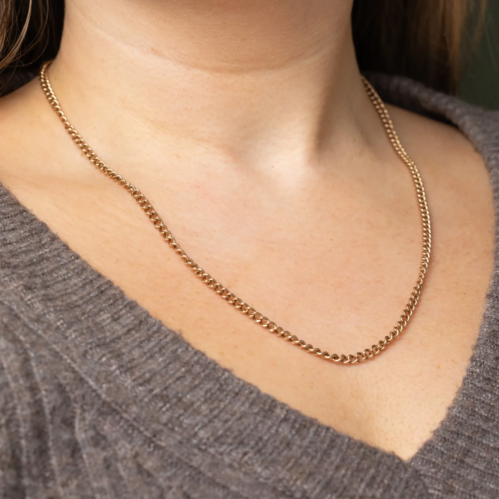 10k Rose Gold Curb Chain | 21.25" |
