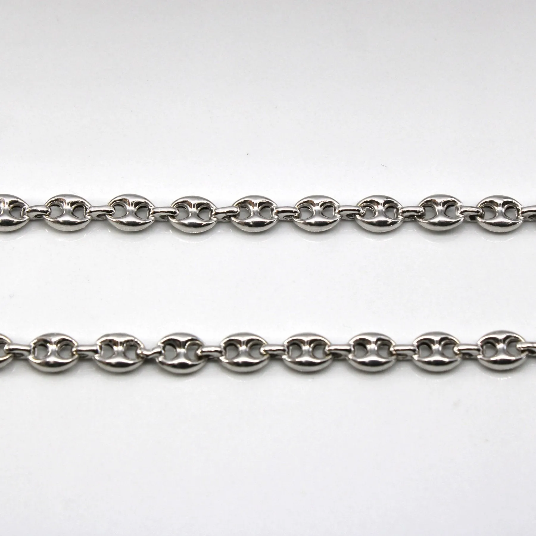 10k White Gold Anchor Chain | 20"|