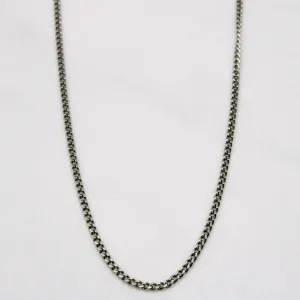 10k White Gold Curb Link Chain | 23" |