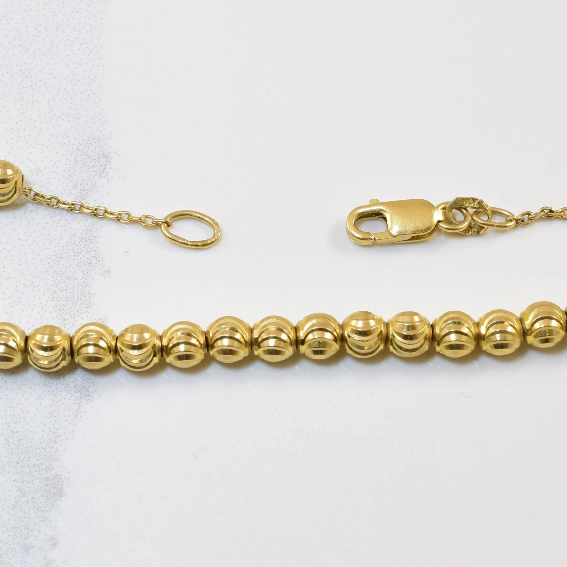 10k Yellow Gold Beaded Chain | 33.5" |
