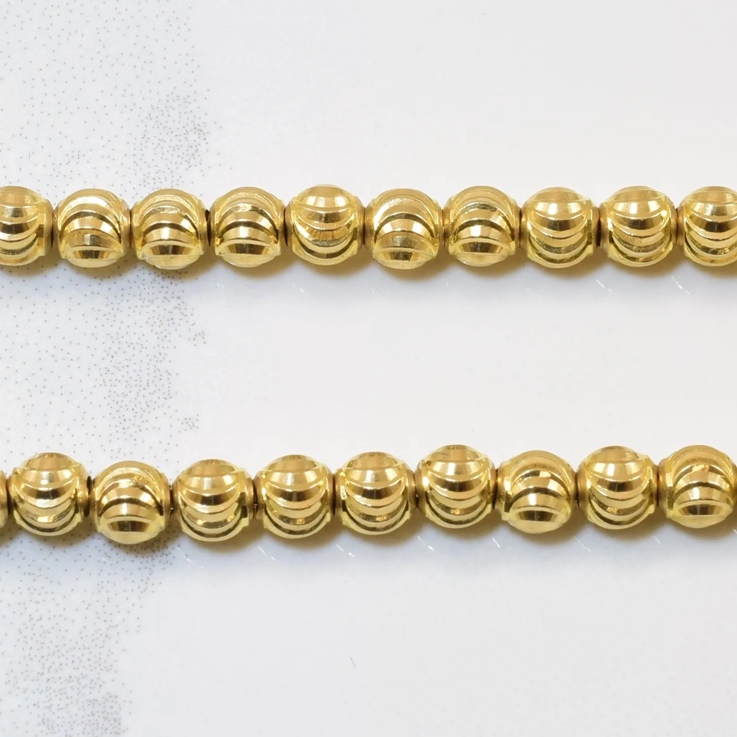 10k Yellow Gold Beaded Chain | 33.5" |