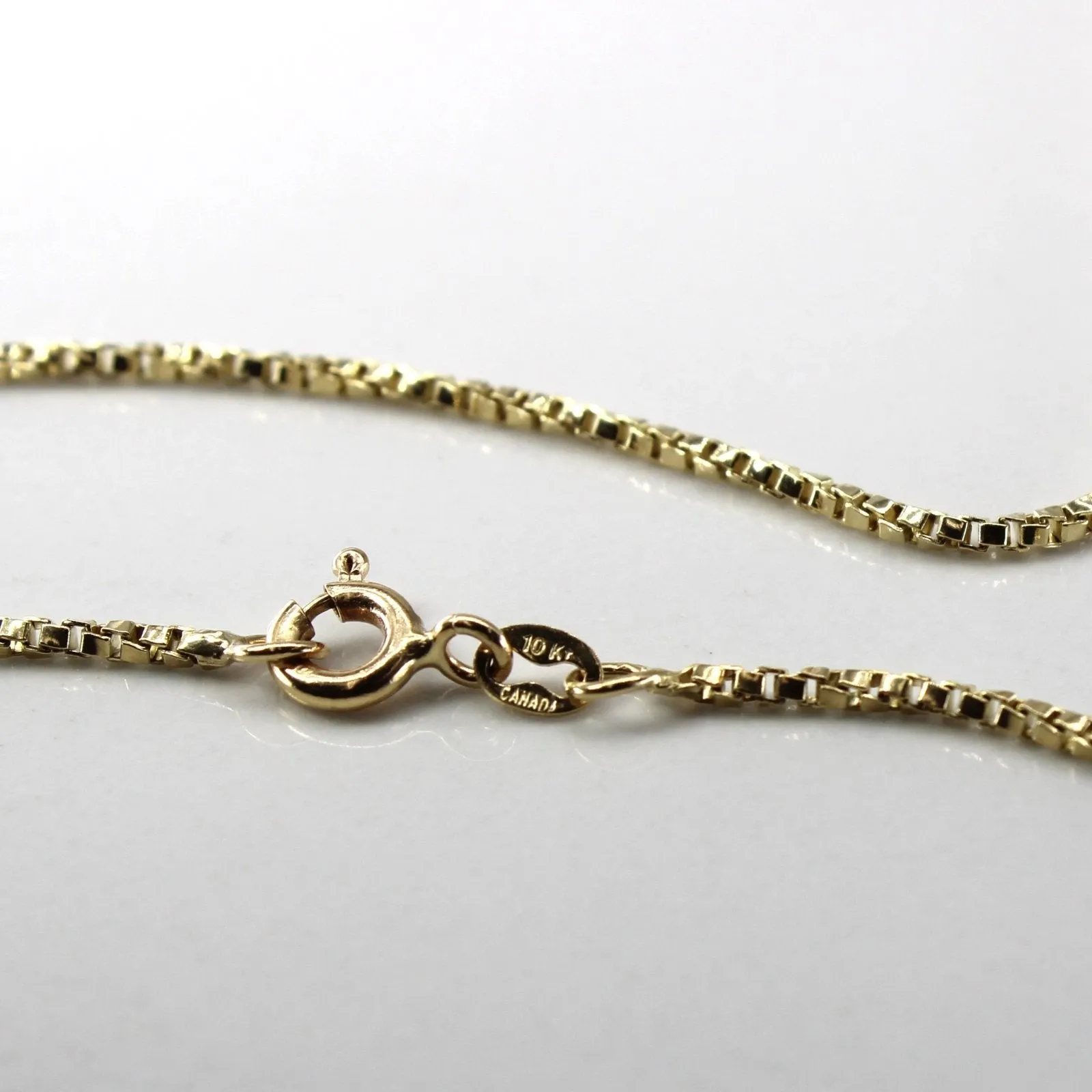 10k Yellow Gold Box Chain | 19"|
