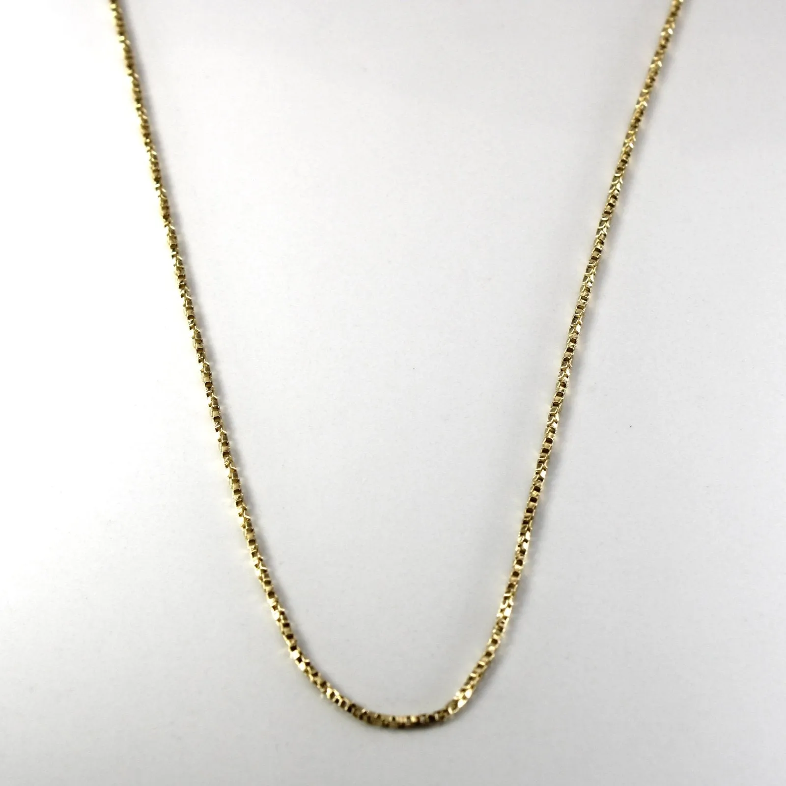 10k Yellow Gold Box Chain | 19"|