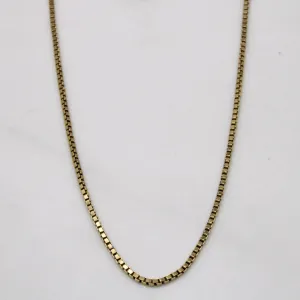 10k Yellow Gold Box Chain | 25" |