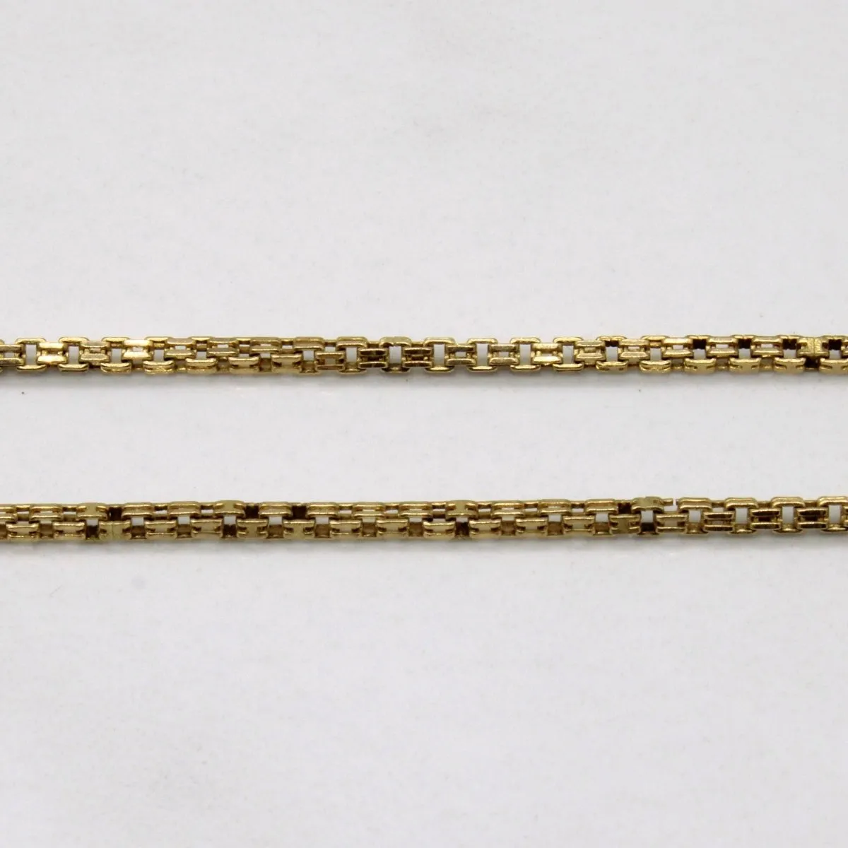 10k Yellow Gold Box Link Chain | 22" |