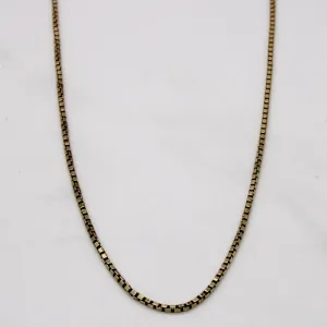10k Yellow Gold Box Link Chain | 24" |