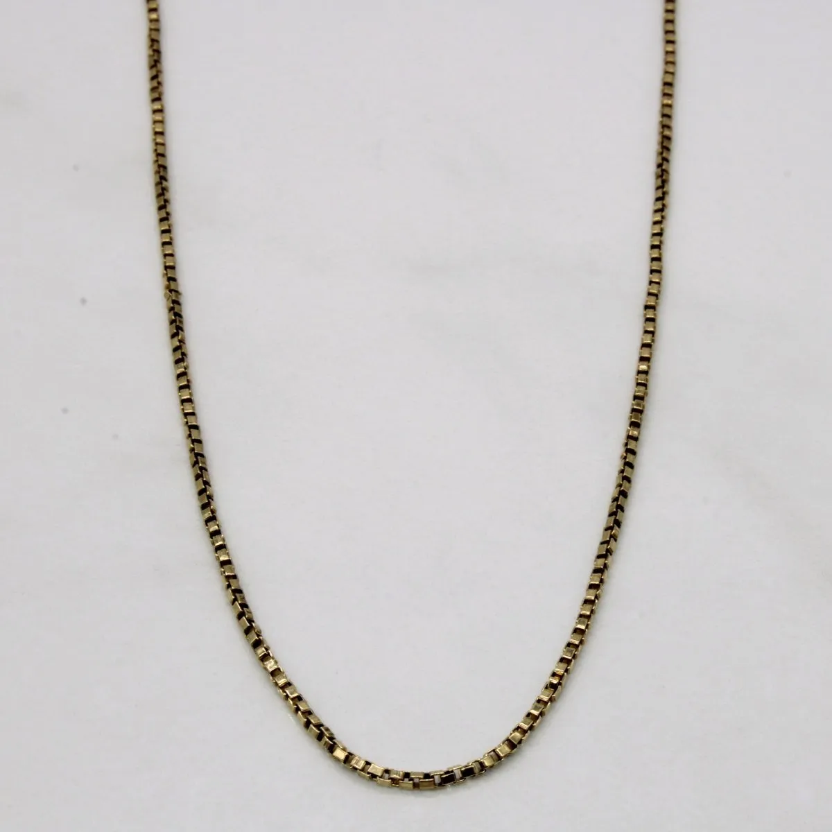 10k Yellow Gold Box Link Chain | 24" |