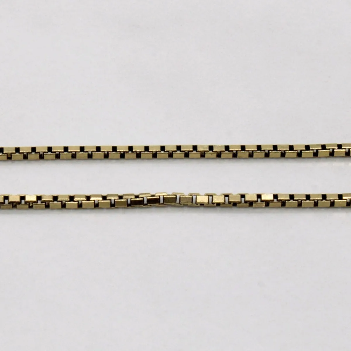 10k Yellow Gold Box Link Chain | 24" |