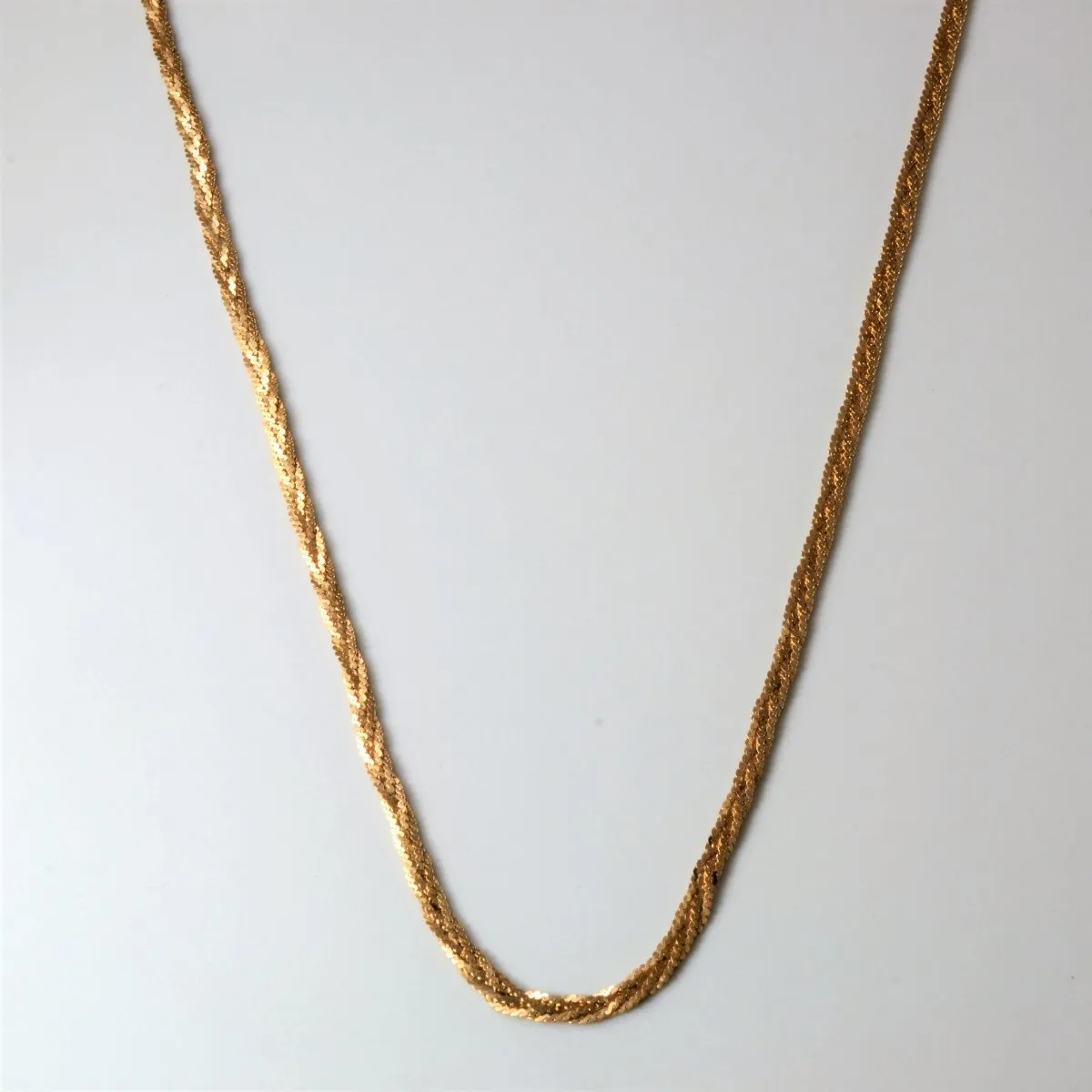 10k Yellow Gold Braided S-Link Chain | 30" |