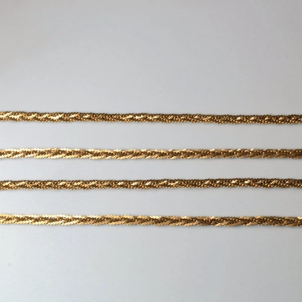 10k Yellow Gold Braided S-Link Chain | 30" |