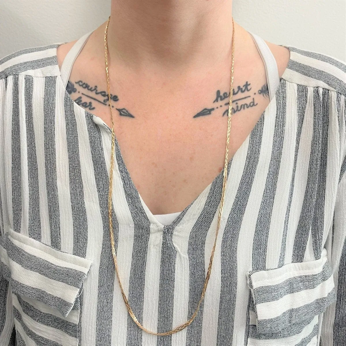 10k Yellow Gold Braided S-Link Chain | 30" |