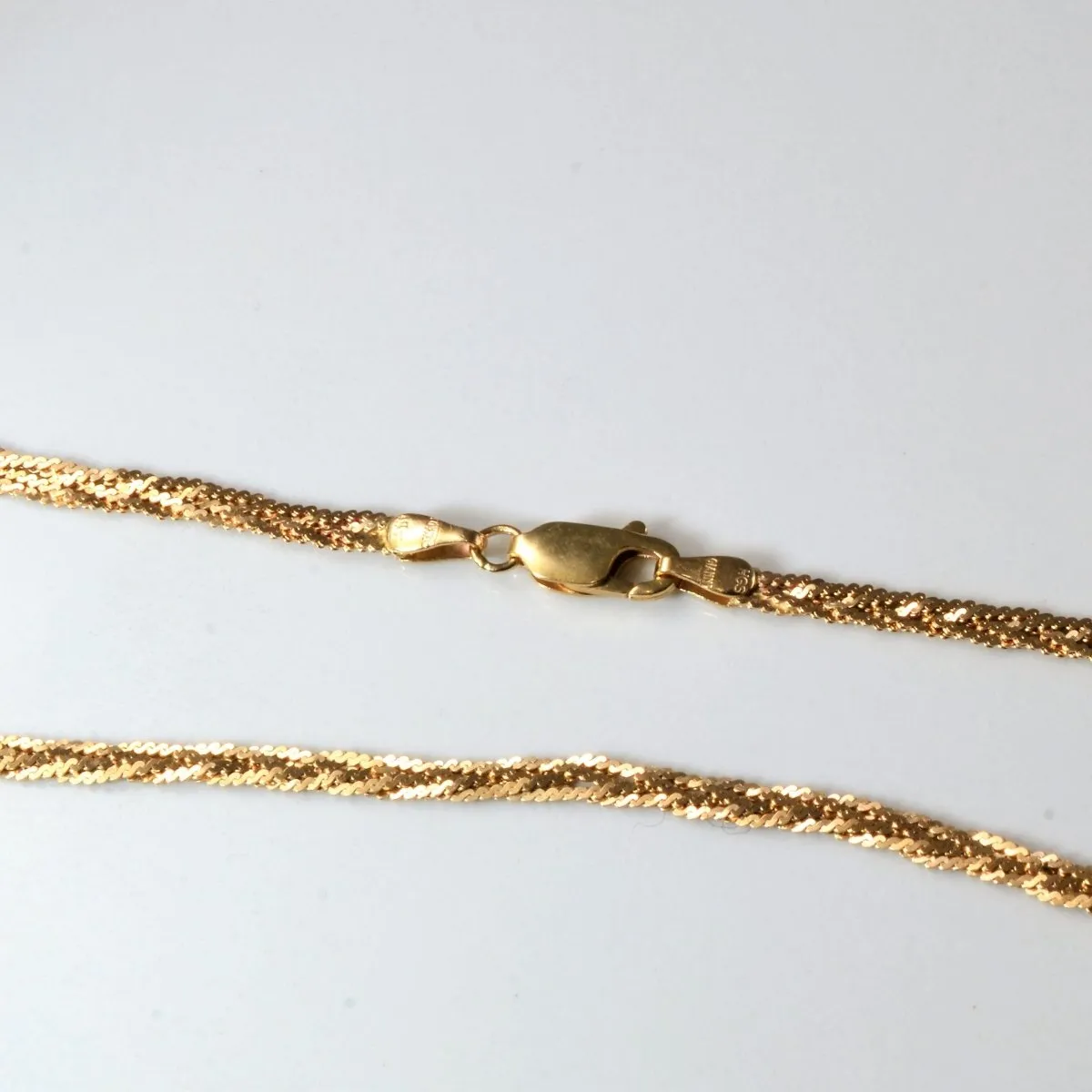 10k Yellow Gold Braided S-Link Chain | 30" |