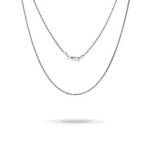 1.0mm Flex Rope Chain in White Gold