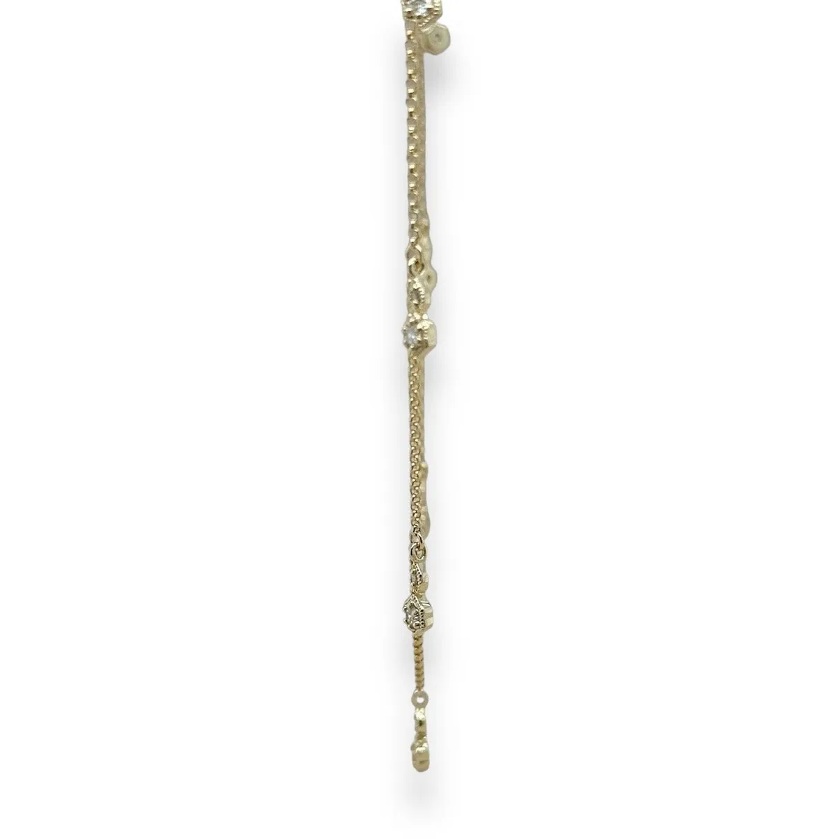 14K Y Gold 18" 0.30ctw G/SI1 Diamond Diamond Station Drop Necklace