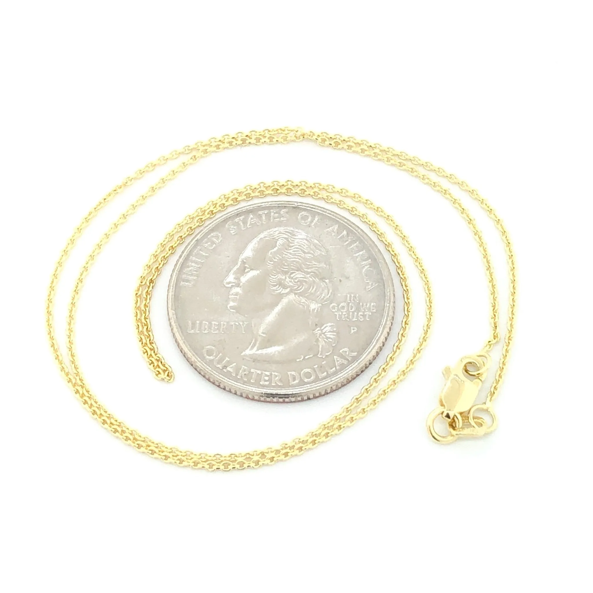 14K Y Gold Round Cable Chain