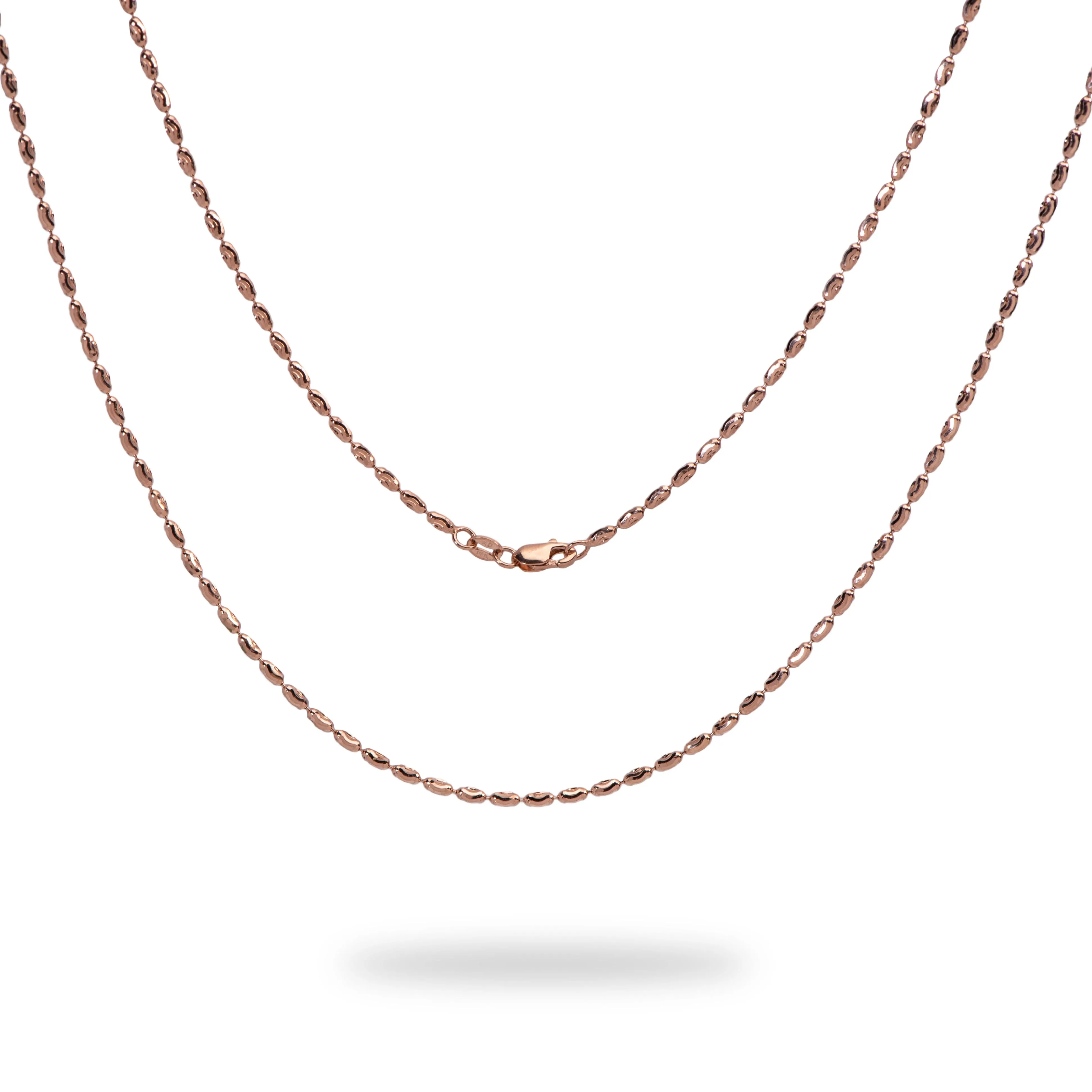 1.8mm Ovalina Chain in Rose Gold