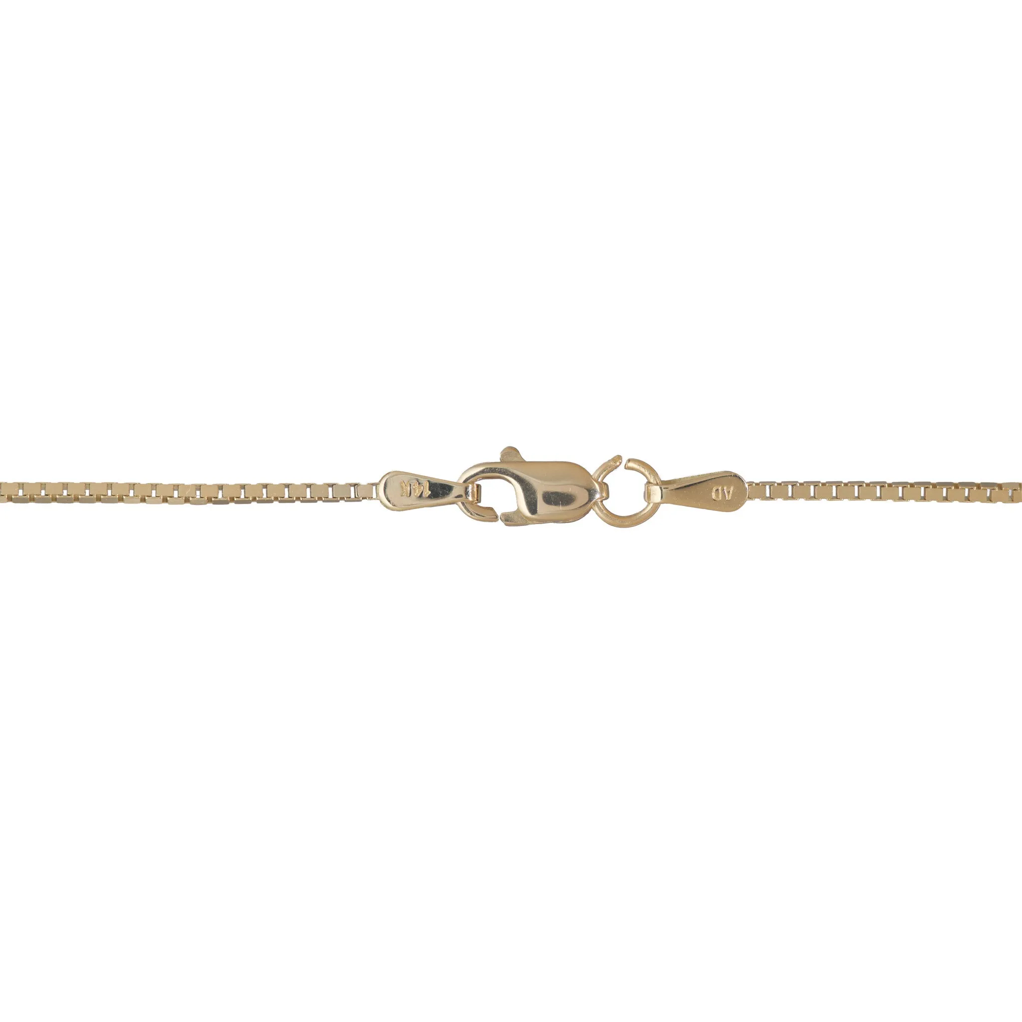 18" 1.0mm Box Chain in Gold