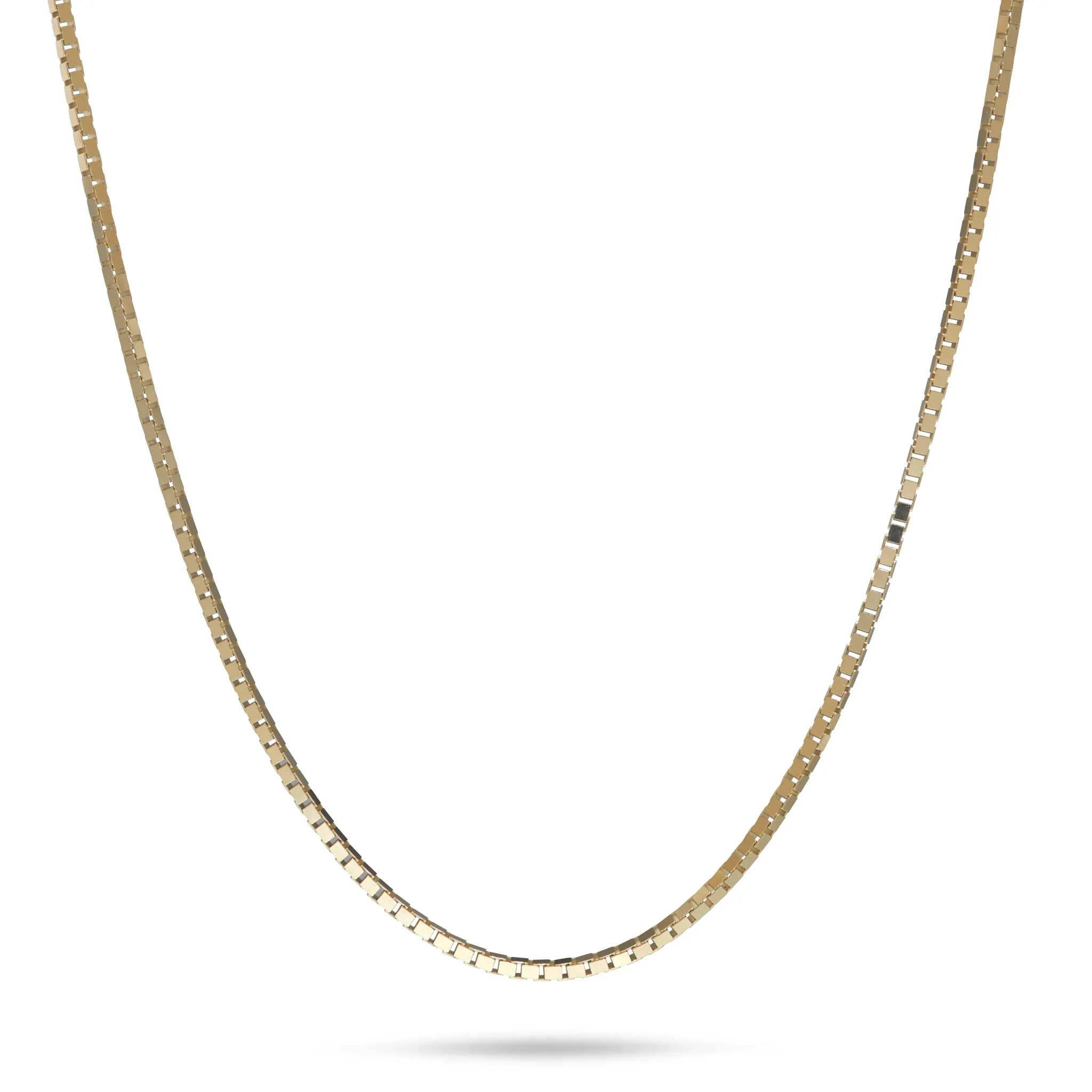 18" 1.0mm Box Chain in Gold