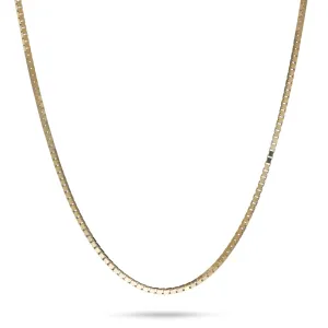 18" 1.0mm Box Chain in Gold