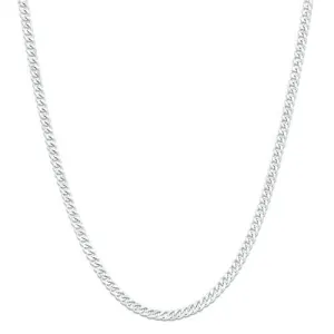 18" 1.5mm Gourmette Chain in White Gold