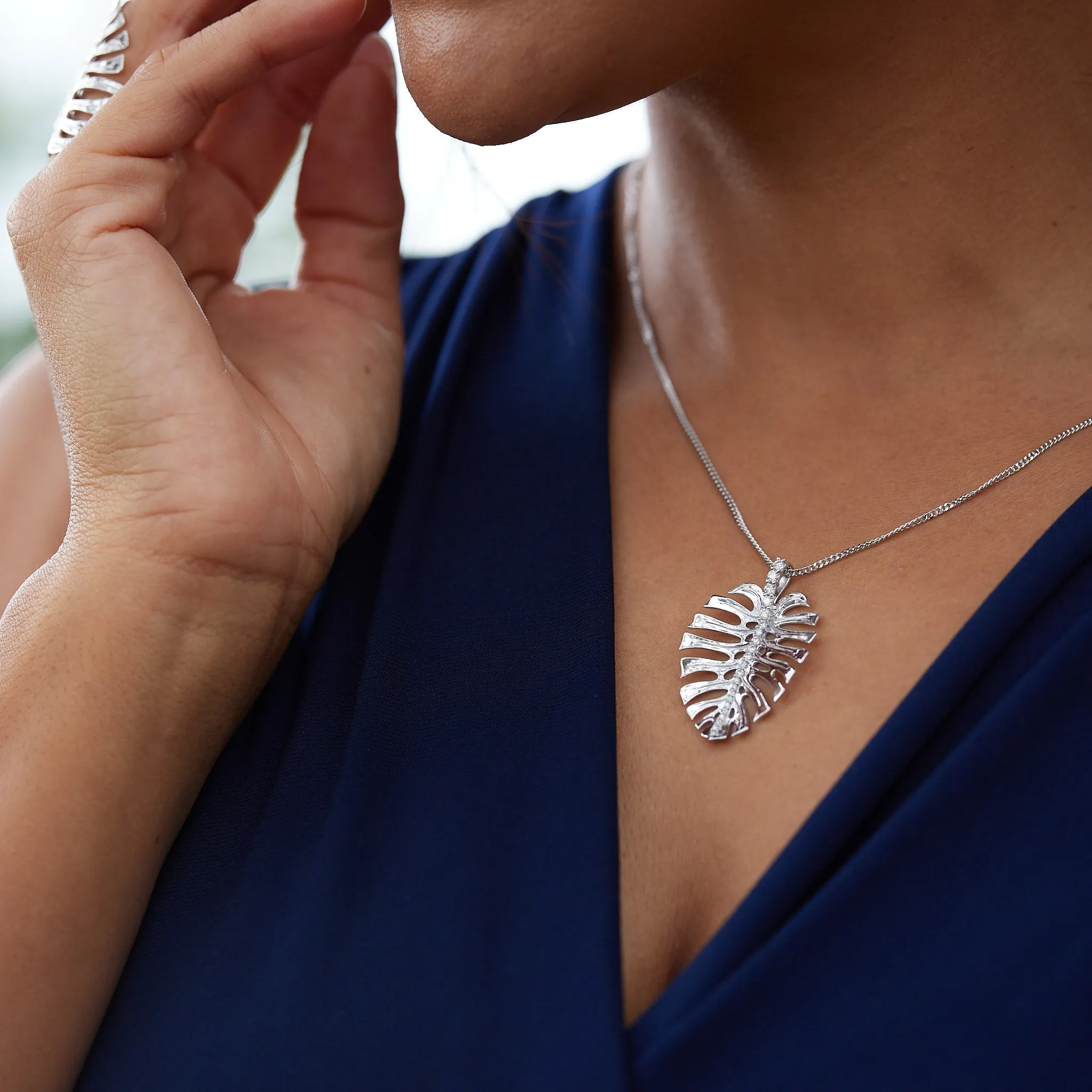18" 1.5mm Gourmette Chain in White Gold