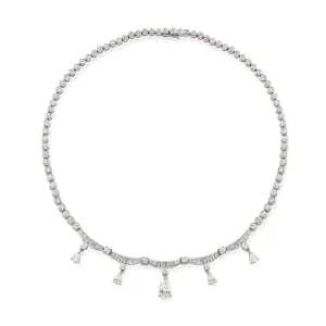 1960s Platinum Diamond Necklace
