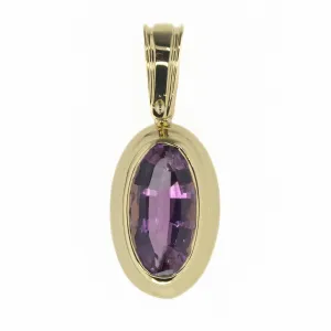 5.76ctw Oval Amethyst Solitaire in 18K Yellow Gold
