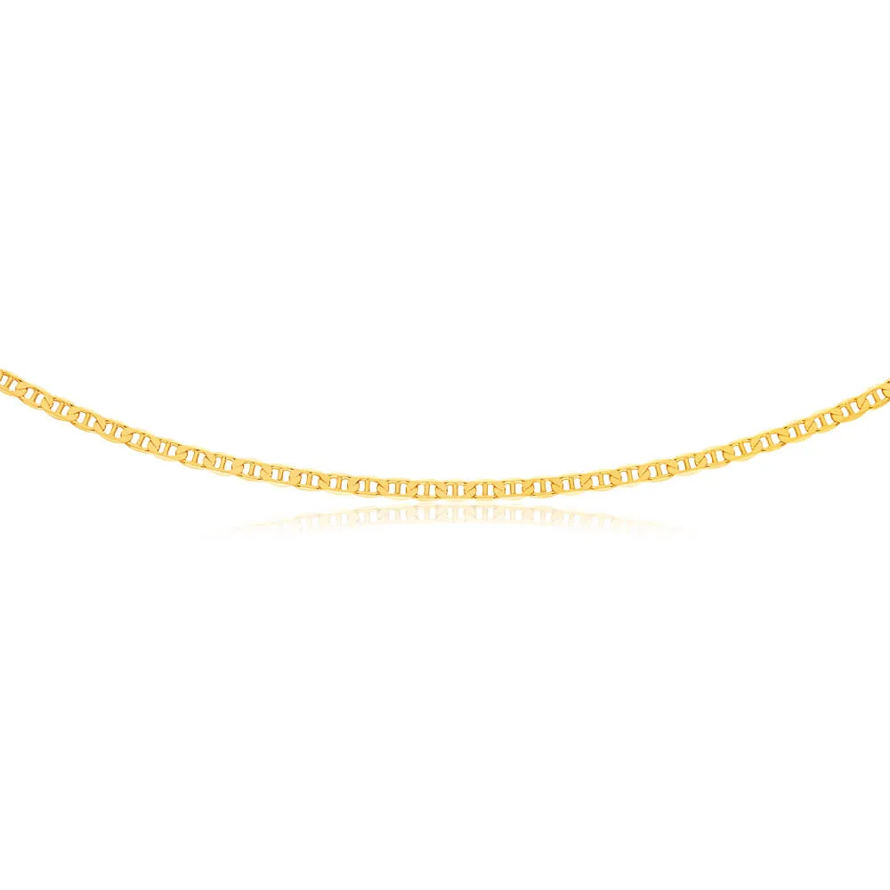 9ct Elegant Yellow Solid Gold Anchor 60cm Chain