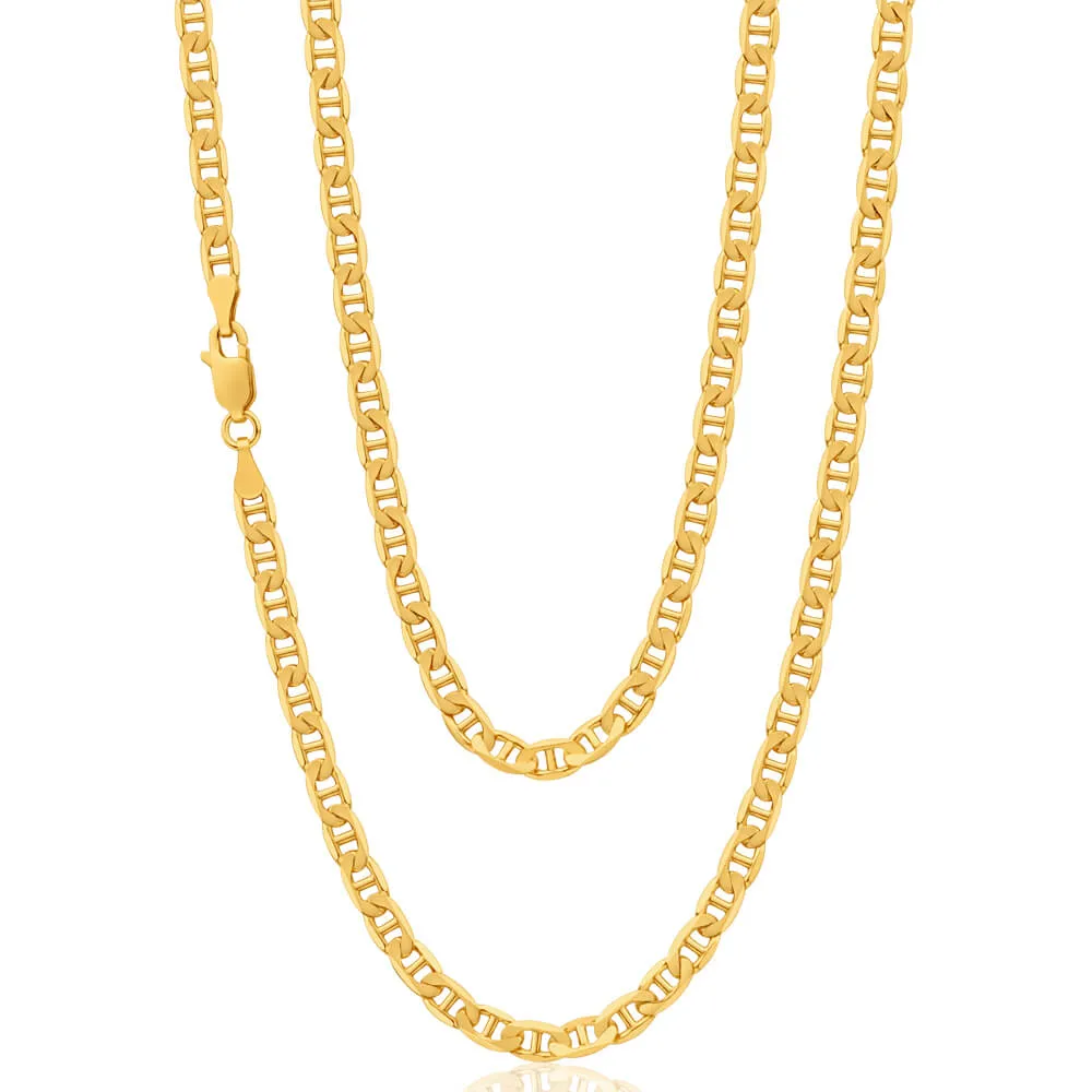 9ct Elegant Yellow Solid Gold Anchor 60cm Chain