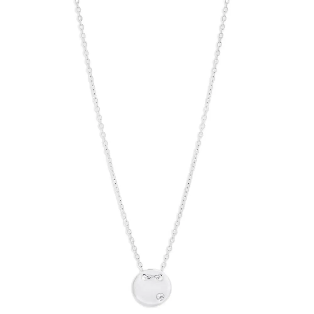 9ct White Gold Diamond Pendant