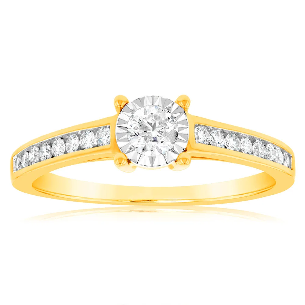 9ct Yellow Gold 0.30 Carat Diamond Solitaire Ring