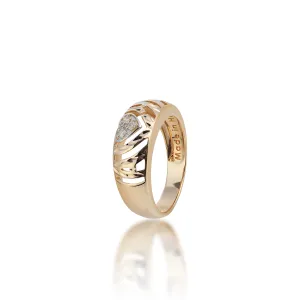 Aloha Heart Ring in Gold with Diamonds - 8mm