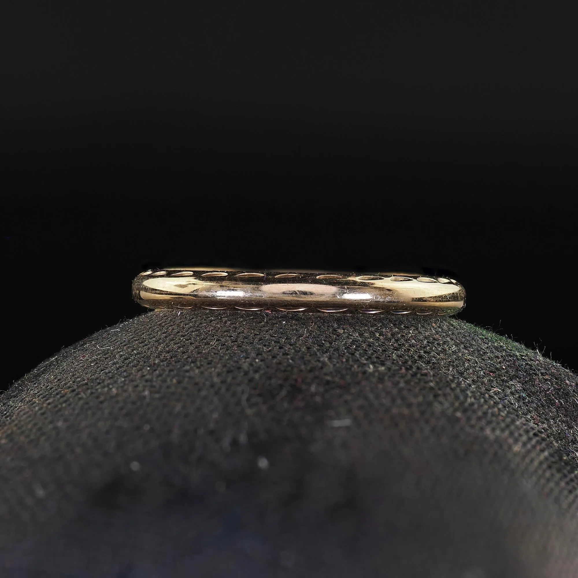 Antique Art Deco 14K Yellow Gold Engraved Classic Wedding Band - Size 6