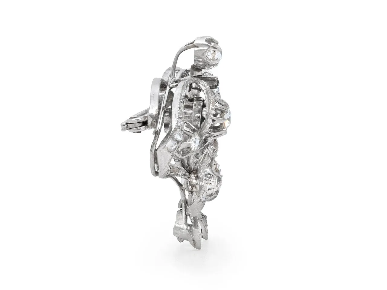Antique Edwardian Diamond Brooch in Platinum