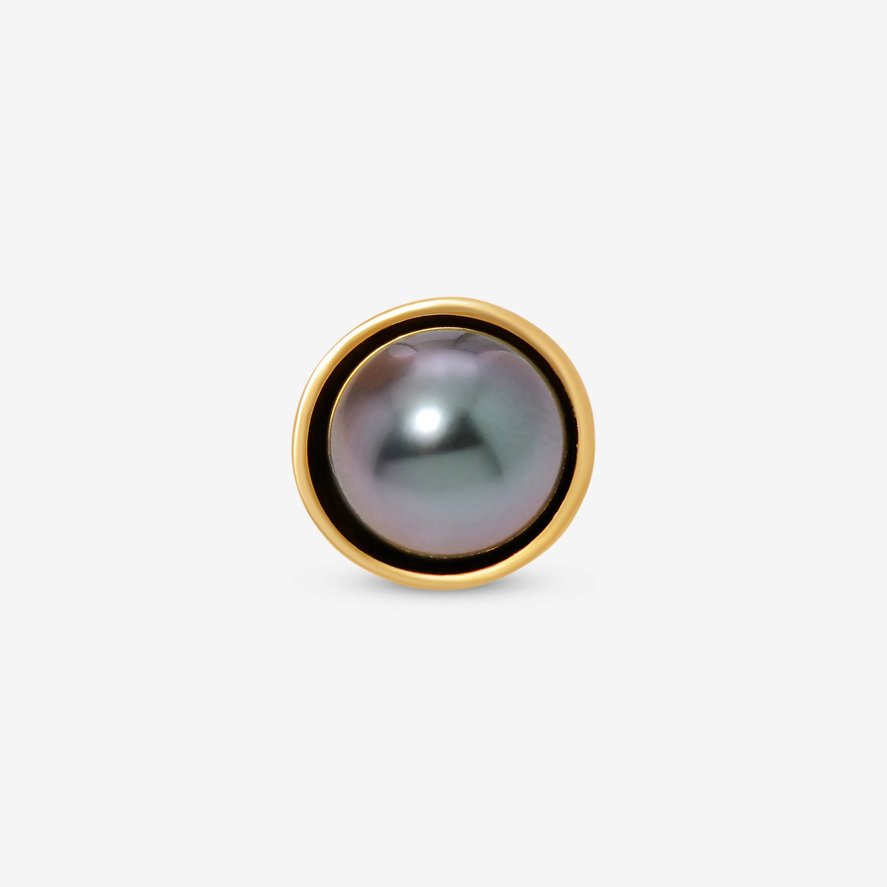 Assael 18K Gold Tahitian Natural Color Cultured Pearl Single Stud Earring EG-HYTH-1
