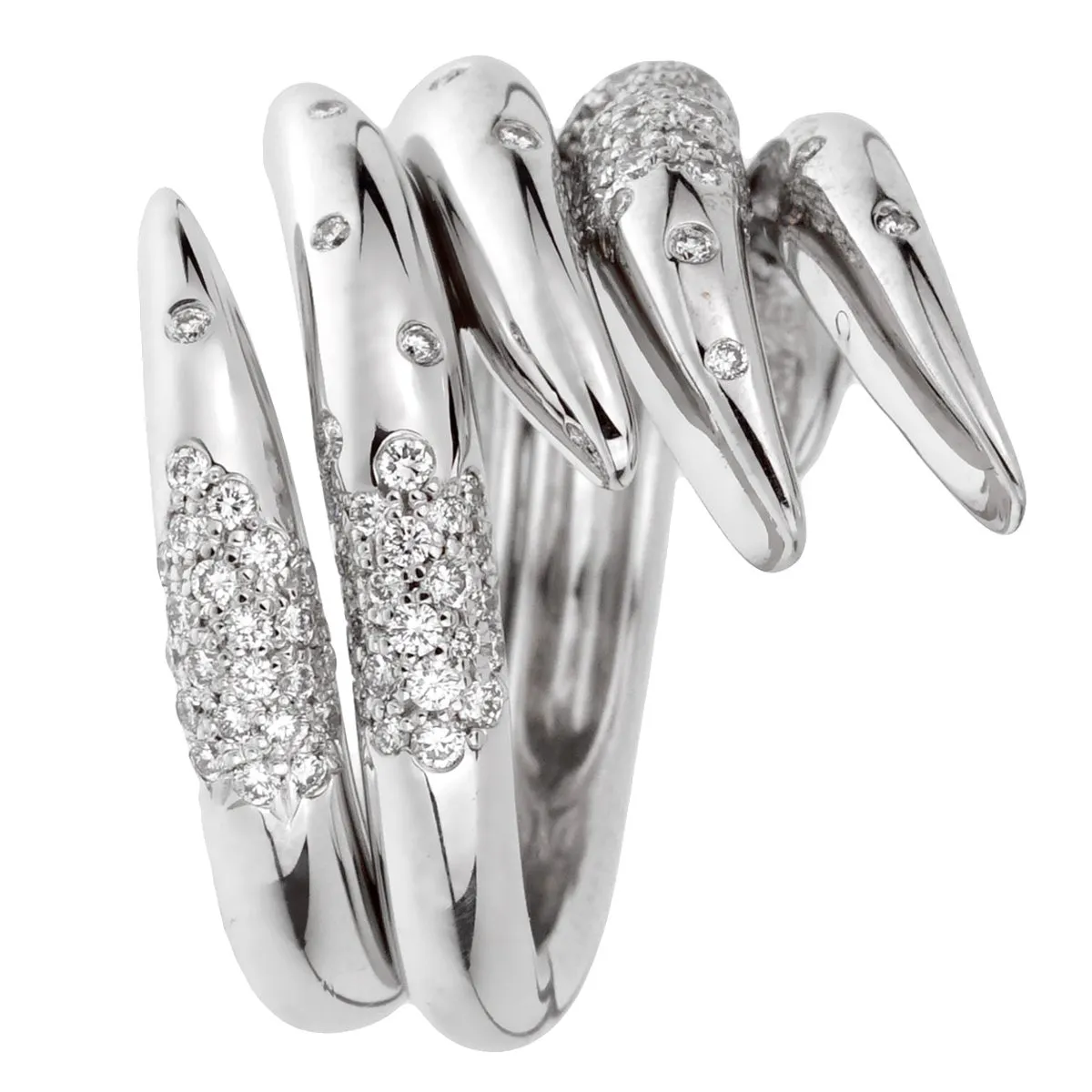 Audemars Piguet Diamond White Gold Cocktail Ring Sz 6 1/2