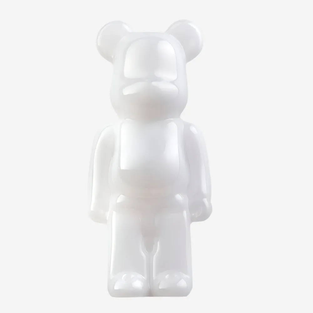Baccarat Bearbrick Sterling Silver & White Crystal Pin 2814110