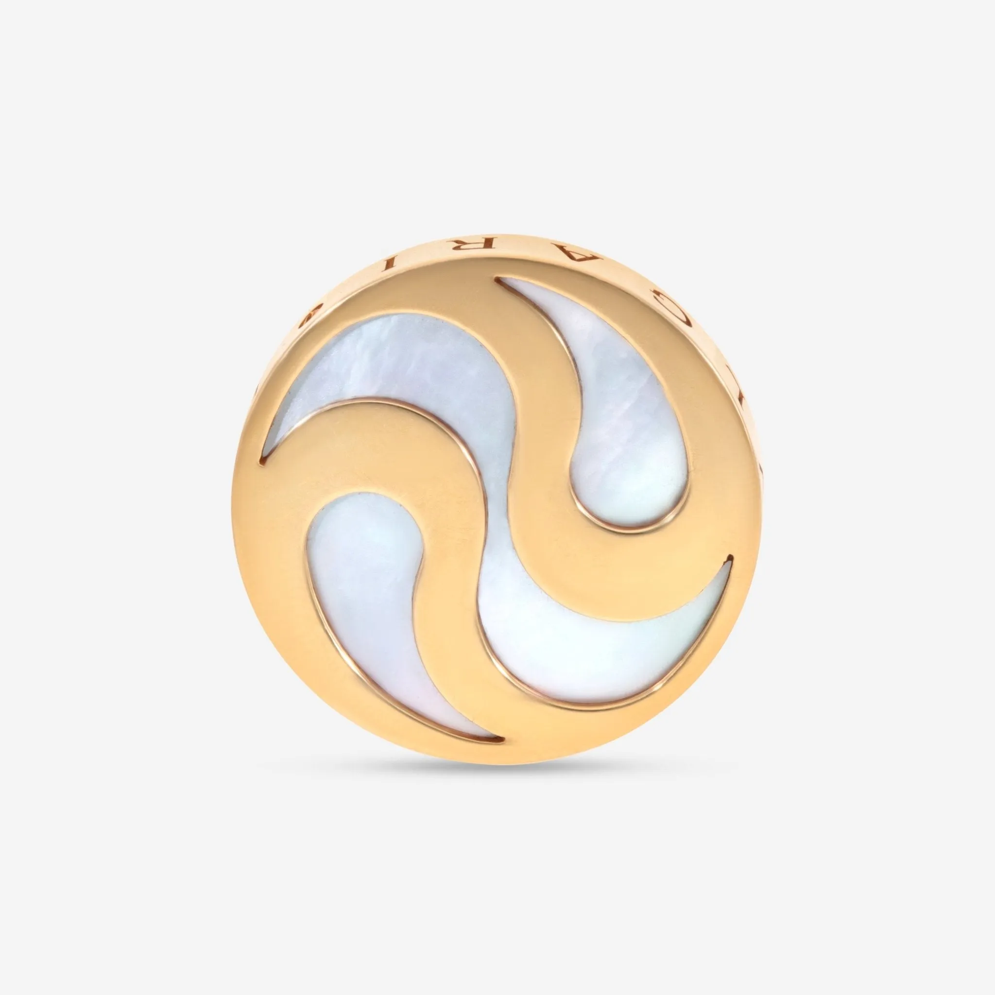 Bulgari B.Zero1 18K Yellow Gold Mother of Pearl Ring Sz. 6 355067