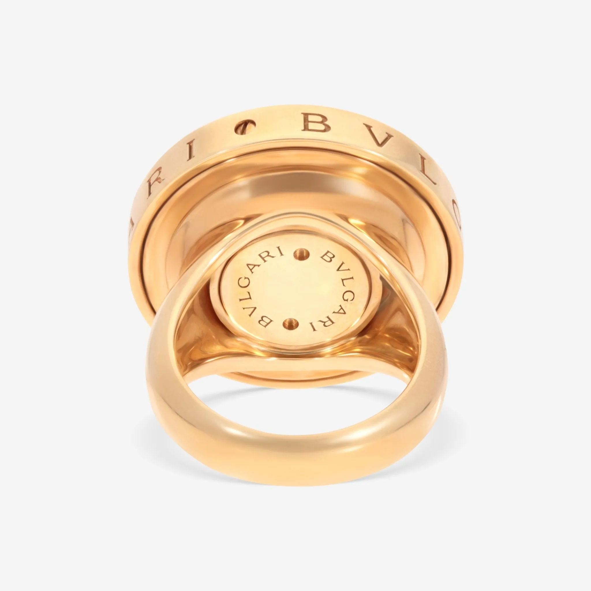 Bulgari B.Zero1 18K Yellow Gold Mother of Pearl Ring Sz. 6 355067