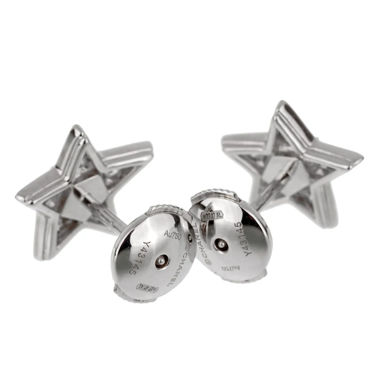 Chanel Comete Diamond White Gold Earrings