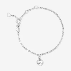 Chopard Happy Diamonds 18K White Gold Diamond Chain Bracelet 859008-1001
