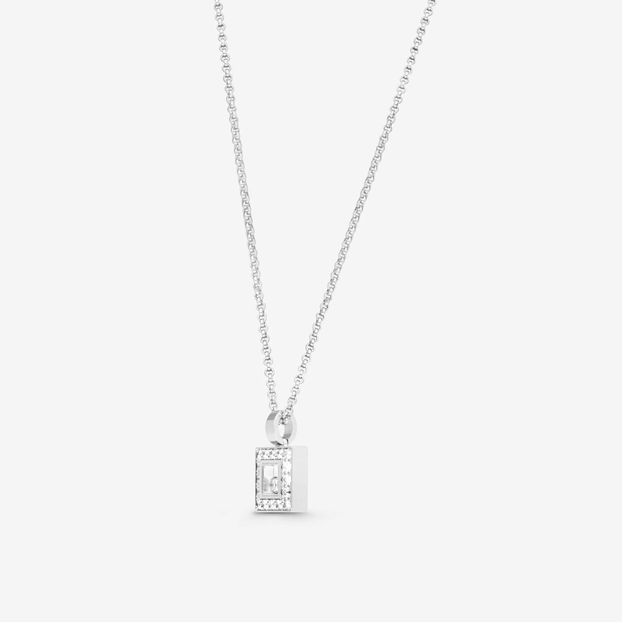 Chopard Happy Diamonds 18K White Gold Diamond Pendant Necklace 792896-1001