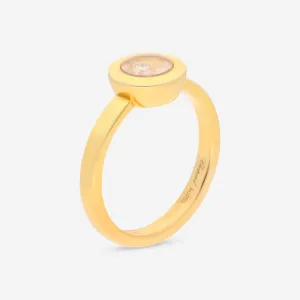 Chopard Happy Diamonds Icons 18K Yellow Gold Diamond Ring Sz. 7.25 82A017-0112