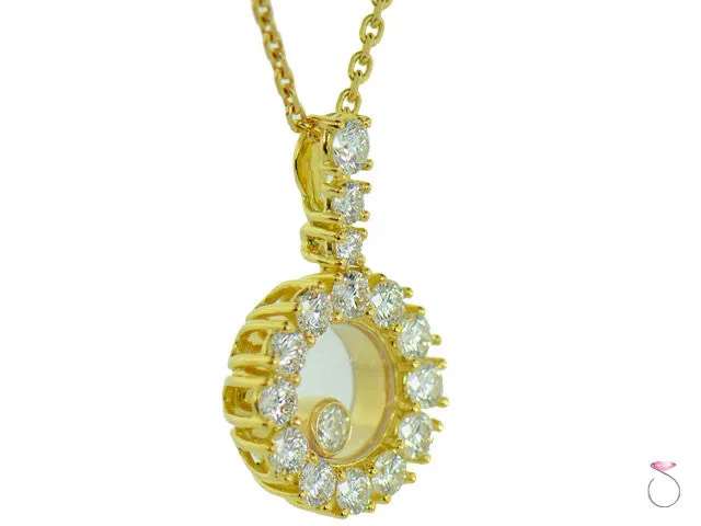 Chopard Miss Happy Pendant in 18K Yellow Gold and Diamonds